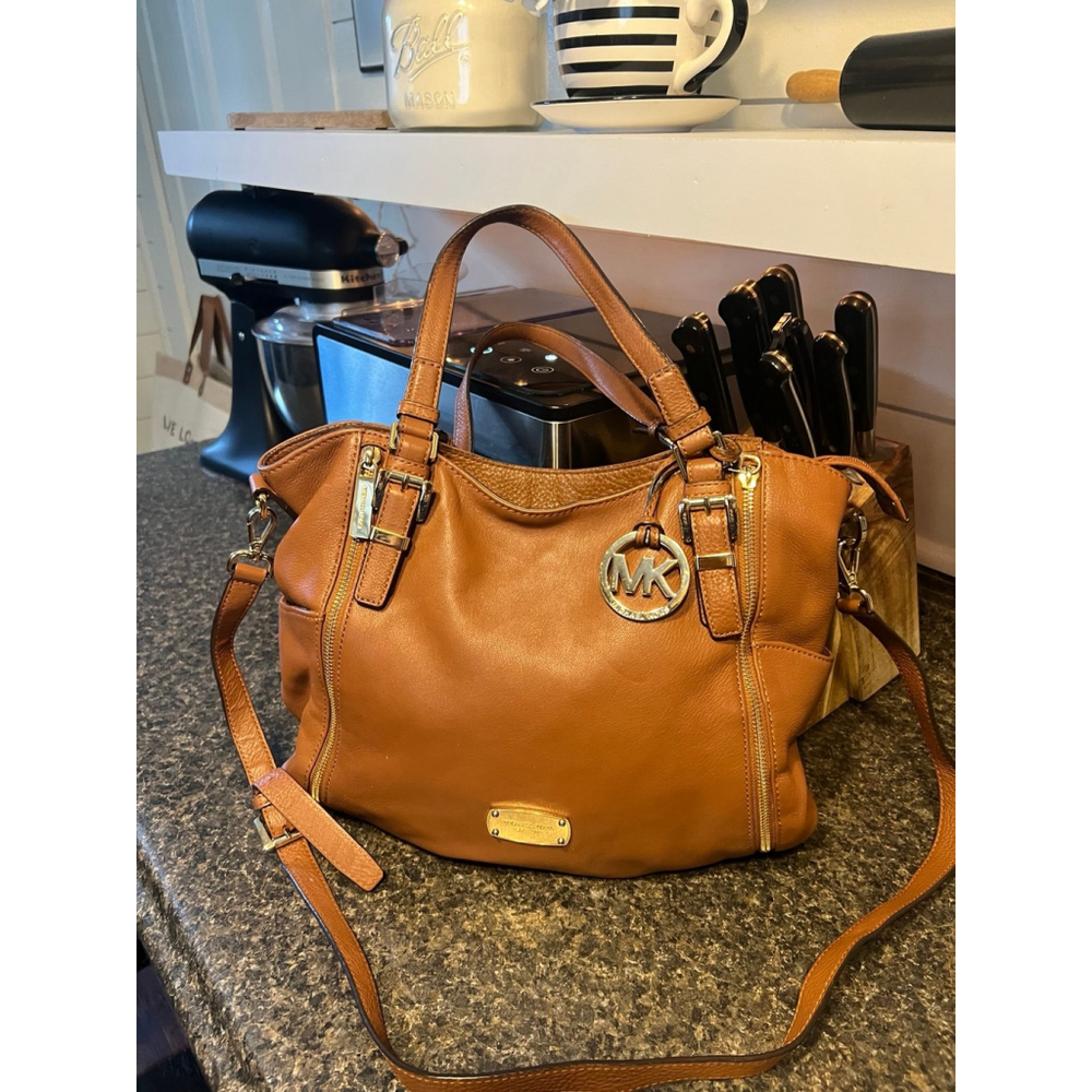 Michael Kors 38T5XXSE3L Large Shoulder/Hand Brown Leather Tote
